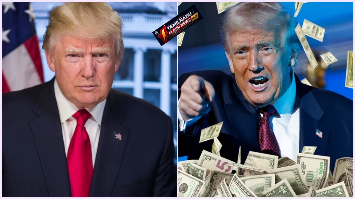 US President Donald Trump speaking at an election campaign event regarding midterm promises.