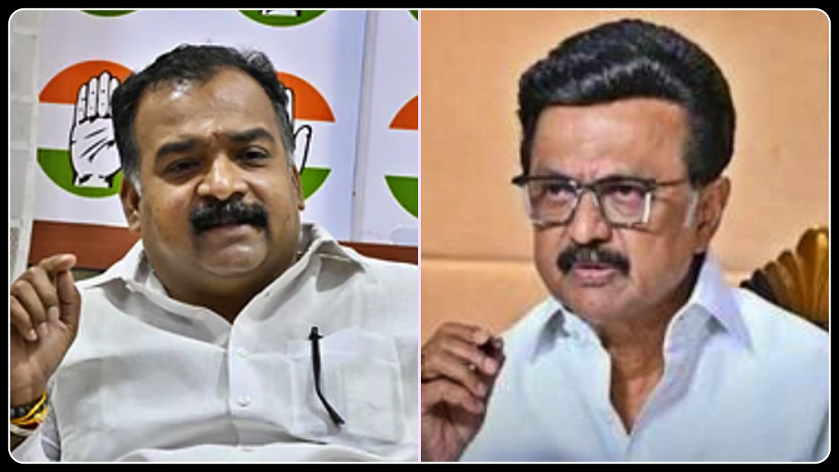 காங்கிரஸ் கட்சியின் இரட்டை வேடம் மற்றும் தவெக கூட்டணி குறித்து திமுக எழுப்பிய கேள்விகளைக் குறிக்கும் செய்திப் படம்.