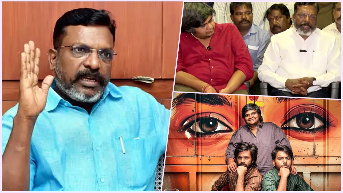 onceptual editorial photograph representing political leader Thirumavalavan's remarks on the film 'Dorothy'.
