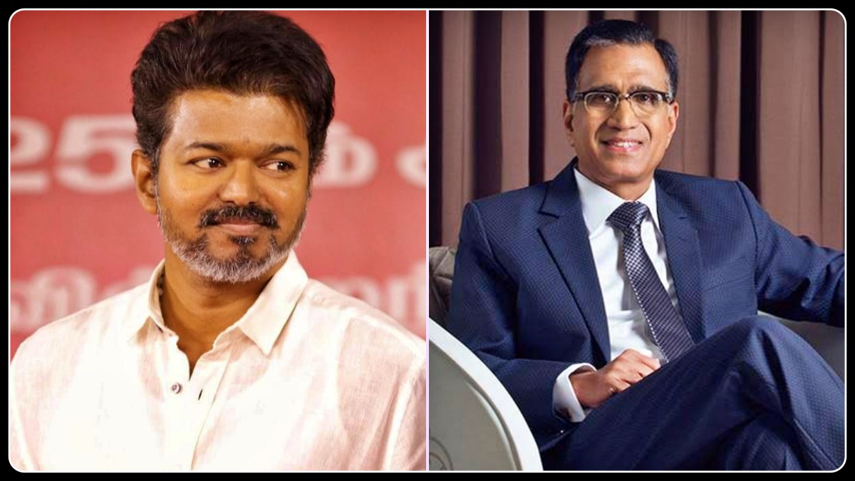 திருச்சூரில் கல்யாண் ஜூவல்லர்ஸ் அதிபர் இல்ல விழாவில் பங்கேற்கச் செல்லும் தமிழக முதலமைச்சர் விஜய் குறித்த செய்திப் படம்.